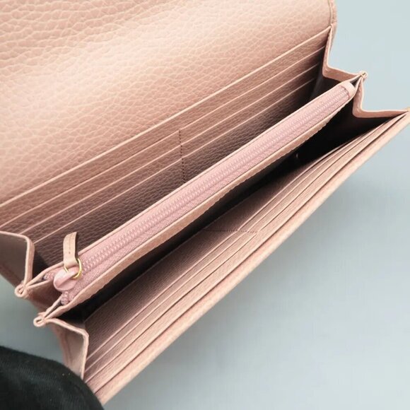 100% Authentic GUCCI Pink Leather Wallet 356-060724 - Picture 11 of 12